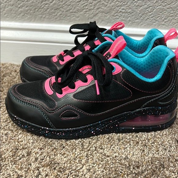 Skechers Black and Pink Athletic Shoes - Picture 10 of 12